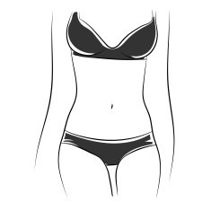Woman body in bikini Vector illustration 1