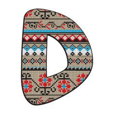 D letter decorated