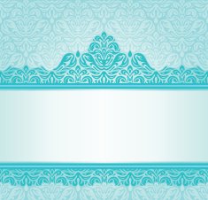 Turquoise retro invitation design