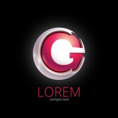 Abstract Vector Design Element - Metal G sphere logo template N2