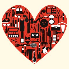 Set icon of MakeUp and beauty cosmetic Symbols
