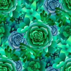 Succulent seamless pattern
