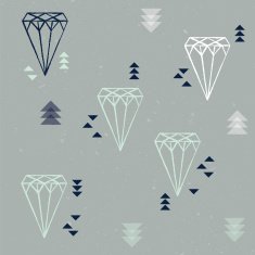 Geometric diamonds and triangles seamless pattern N4