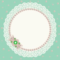 Lace pearl napkin