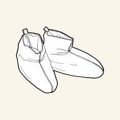Black & white slippers