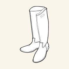 Black & white rubber boots