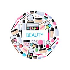 Cosmetics make-up beauty accessories illustration N2