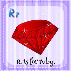 Alphabet R ruby N2