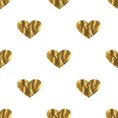 Gold heart seamless pattern