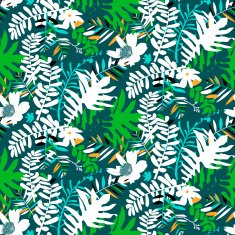 Tropical floral pattern N17