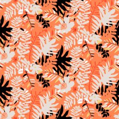 Tropical floral pattern N18