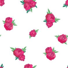 Seamless pattern with pink peonies N10