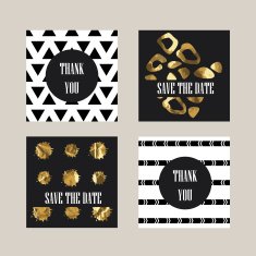 Cards with a trendy hipster print N2