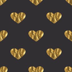 Gold heart seamless pattern N2