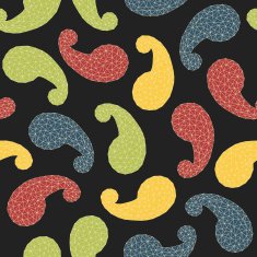 Polygonal paisley background Seamless pattern N2