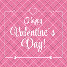 Vector St Valentine Day's Greeting Card in Retro Style