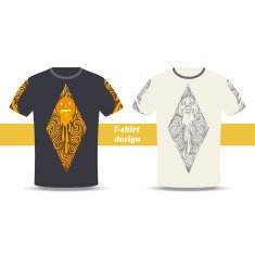 Tshirt Design Abstract Pumpkin Two