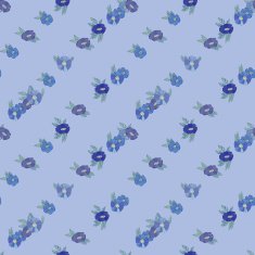 Blue flowers on white background N6