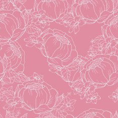Seamless pattern with pink peonies N12