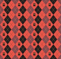 Seamless pattern Of Vintage Happy Halloween Tartan Texture N2