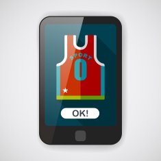 basketball clothing flat icon with long shadow eps10 N6