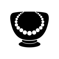 Stand for jewelry with pearl necklace Mannequin icon