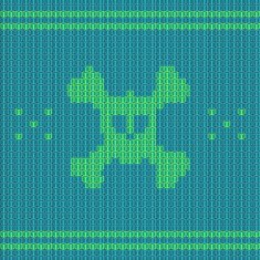 Knitted skull with bones sweater for halloween and christmas N4