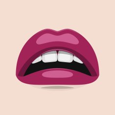 Purple Lips Beauty Illustration