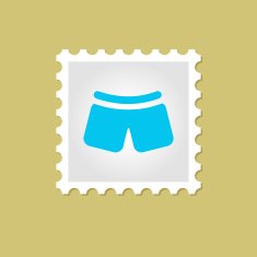 Shorts vector stamp