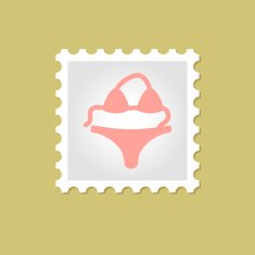 Swimsuit vector stamp