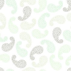 Polygonal paisley background Seamless pattern N3
