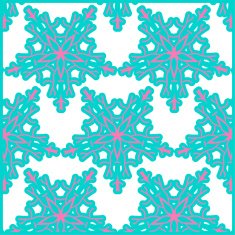Romantic pink symmetrical pattern N14