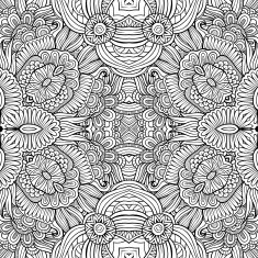 Abstract vector decorative ethnic hand drawn sketchy contour sea