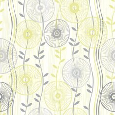 Seamless pattern of abstract flowers