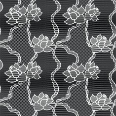Lace vector fabric seamless pattern N9