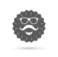 Mustache and Glasses sign icon Hipster symbol N2