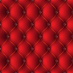 The red upholstery with jewelry pattern