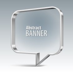 Shiny metal vector banner eps 10 N3