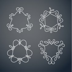 Set of outline monogram