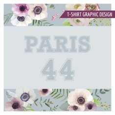 Floral Shabby Chic Graphic Design - for t-shirt fashion prints