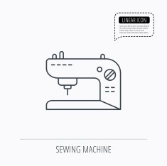 Sewing machine icon Embroidery sign N3