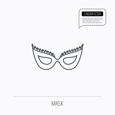 Festive mask icon Masquerade carnival sign N3