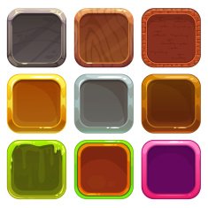 Set of square app icons