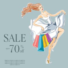Fashion girl in white dress sale shopping N2