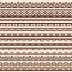 Set of Henna Borders