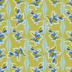 Seamless pattern with flowers and zigzag backdrop