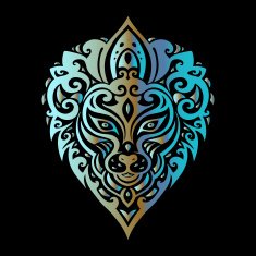 Lions head Tribal pattern N6