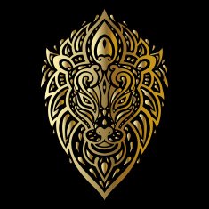 Lions head Tribal pattern N7