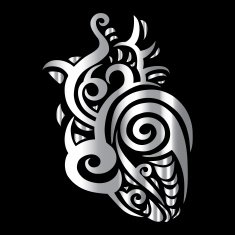 Heart Tribal pattern