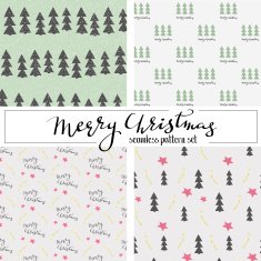 Christmas seamless pattern set N3